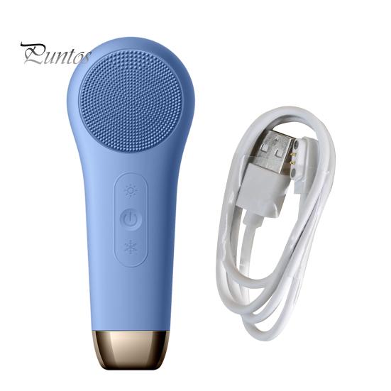 

Щетка для очищения лица, отшелушивающий скруббер для лица IPX7, водонепроницаемая, перезаряжаемая, нежная вибрационная щетка для очищения лица, инструмент для красоты синий