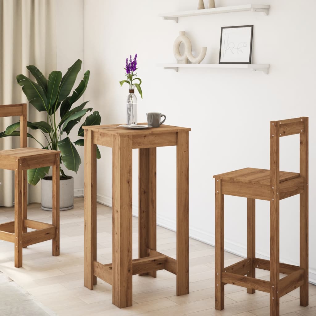 Vidaxl Bar Table, Artisan Oak, 51X50X103.5 Cm