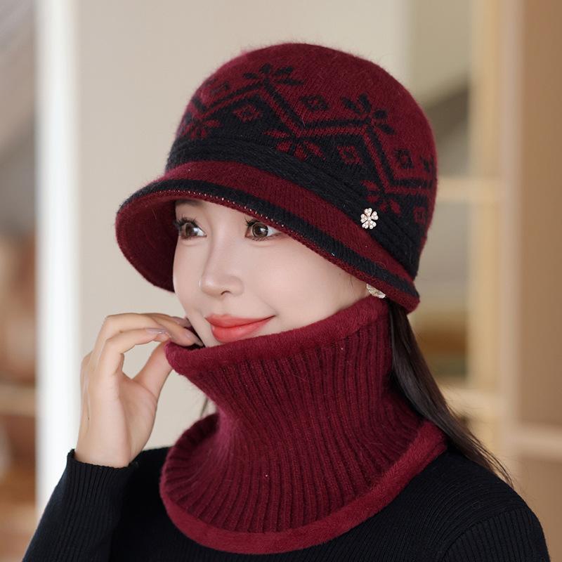 

In The Elderly Hat Women s Autumn and Winter Wool Hat Winter Warm Cotton Hat Single hat