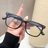 Trendy Transparent Square Frame Glasses: Fashionable, Myopia-Friendly, Anti-Blue Light