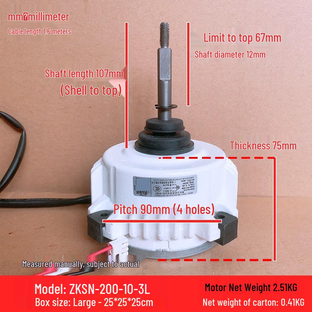 

ZKSN-200-10-3L DC Reverse 200W Motor for Midea Outdoor Fan and Blower