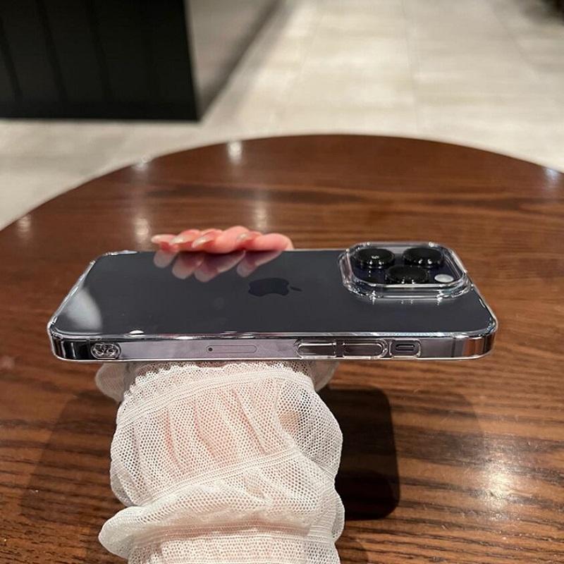 Luxury Transparent Shockproof Phone Case for IPhone 15 14 13 12 11 Pro Max X XR XS 7 8 Plus SE3 Mini Hard Plastic PC Clear Cover