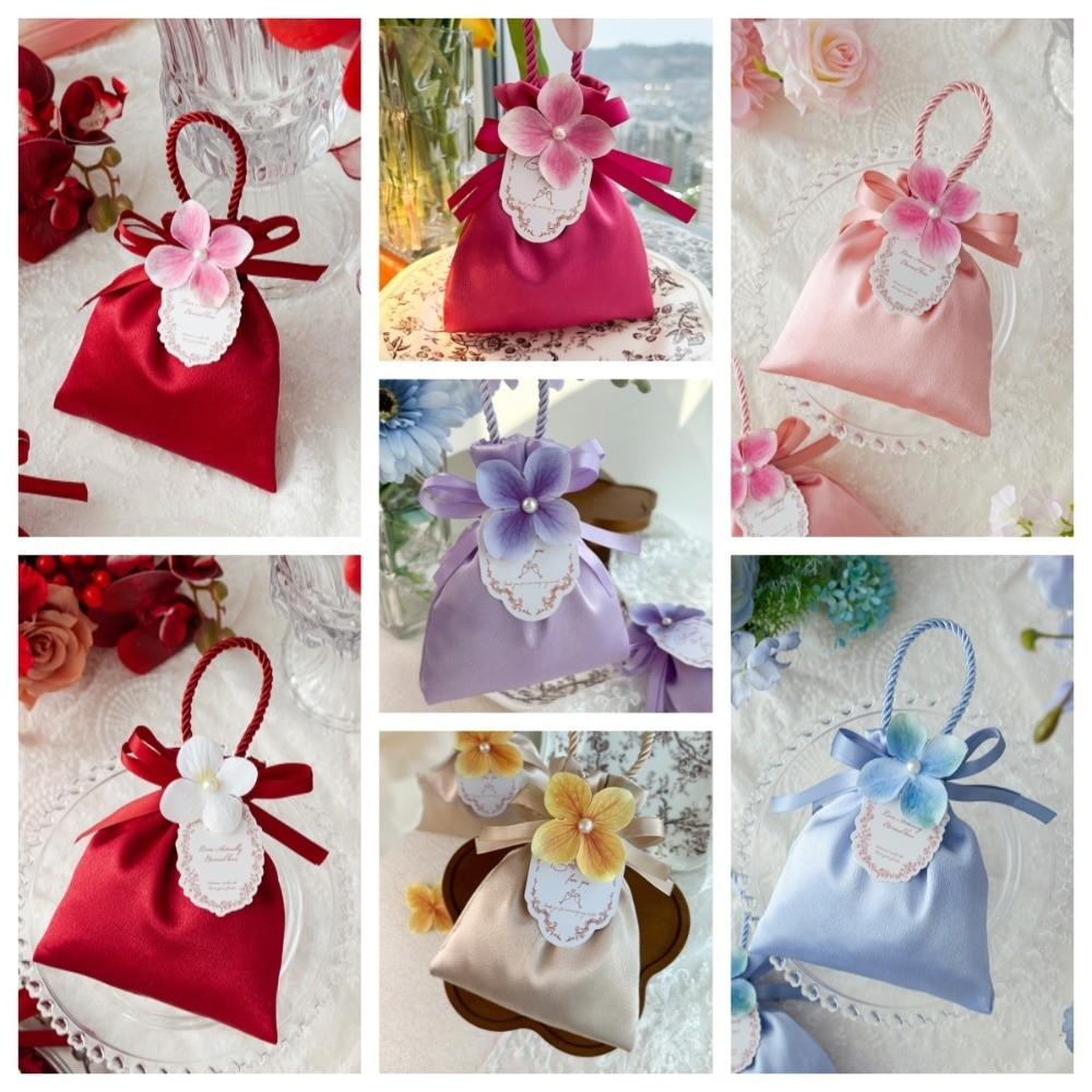 Mini Flower Drawstring Bag Gift Packaging Festive Sugar Bag Fashion Wedding Candy Bag  Festival
