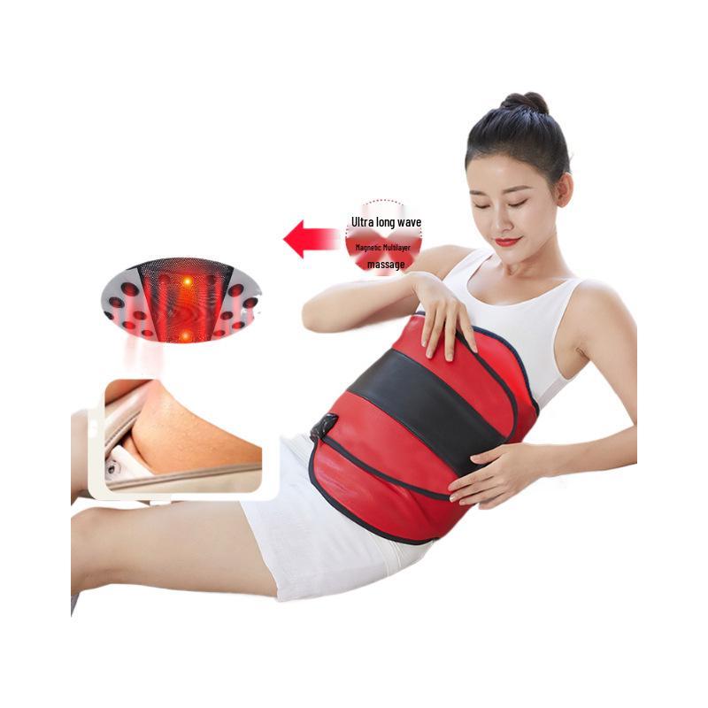 Ultra-Long Wave Hot Compress Waist Belt: Abdominal Heating, Uterine Warming, Vibration & Fat Burning Slimming Device