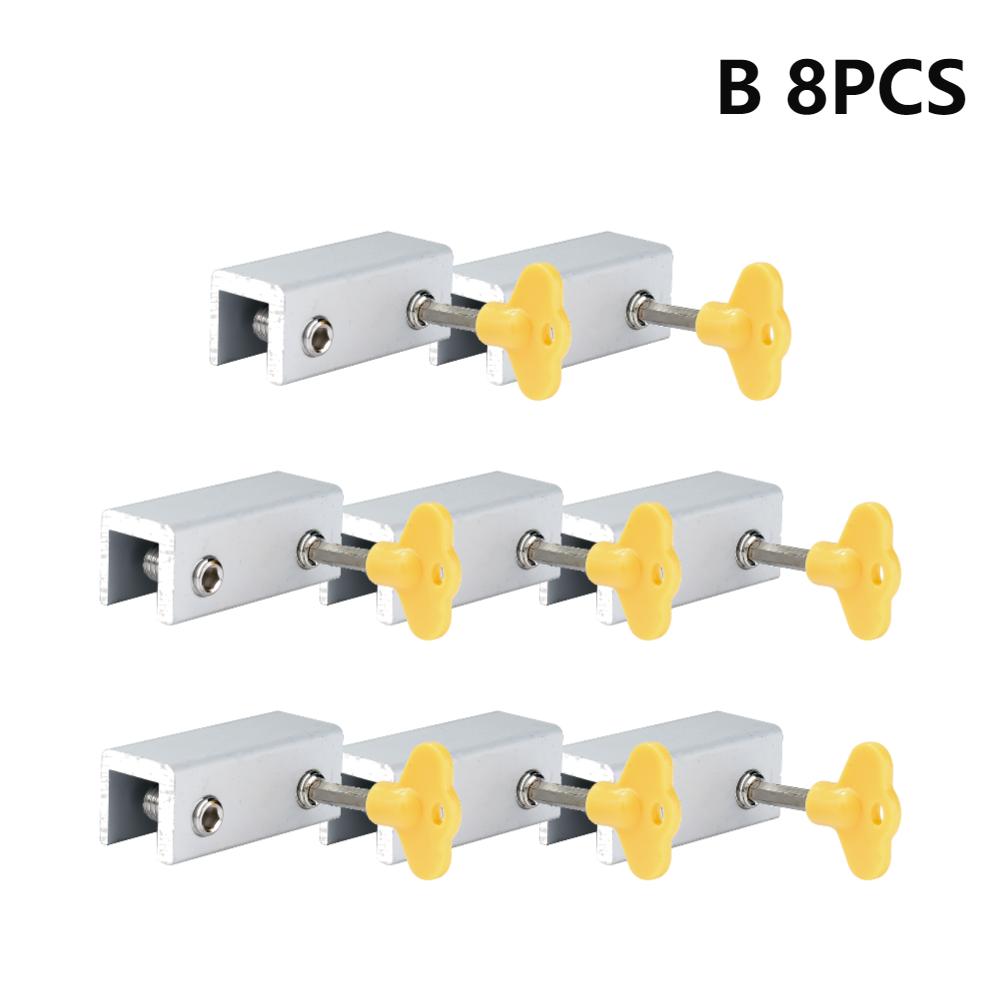 1-10PCS Aluminum Alloy Window Lock Stopper Sliding Sash Stopper Cabinet Locks Straps Anti-theft Lock Window Sliding Door