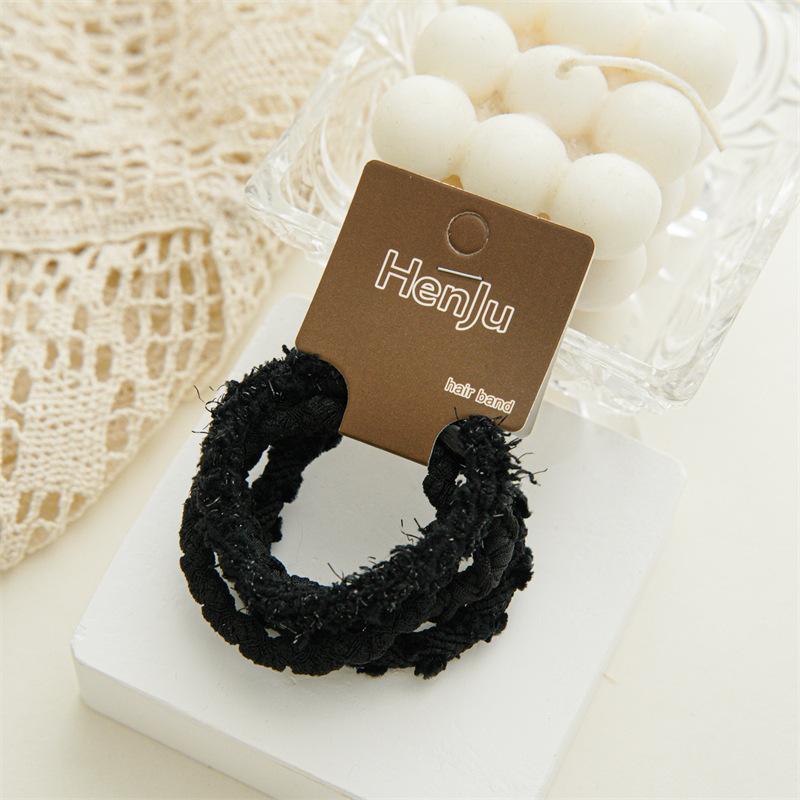 Vintage Coffee Color Rubber Bands For Women Fashion Elastic Hairbands Headbands Ponytail Hair Ropes Hair Loop Girls Hair Accessories