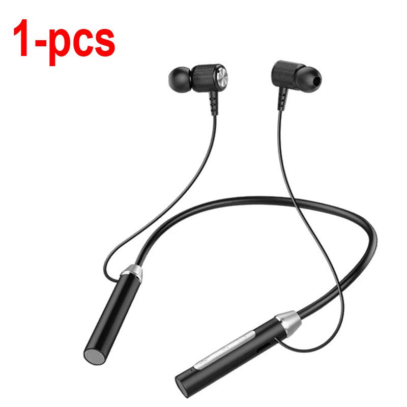 

1-2pcs Bluetooth Neckband Earphone Wireless Headphone Silicone Neckband Headset HiFi 9D Stereo Sports Headset Magnetic Earbuds