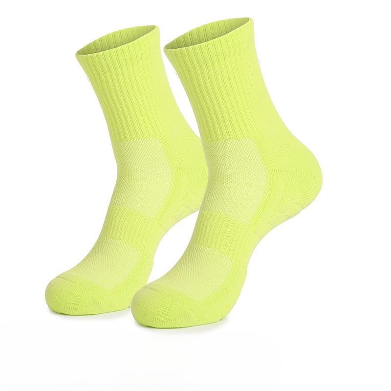 Men's Spring and Autumn Solid Color Professional Badminton Running Basketball Towel Bottom Shock Retarding Tube Socks