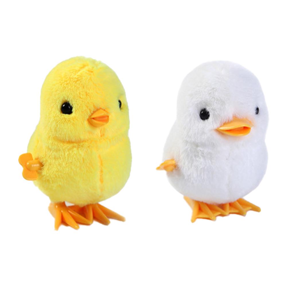 Plüsch-Wind-Up-Küken, Springen, Gehen, Hüpfen, Cartoon-Plüsch-Huhn, Uhrwerk-Kaninchen, Gehen, Küken, Spielzeug, Baby, Spielen, Spielzeug