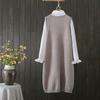Women Knitted Vest Women Autumn and Winter Korean Versatile Casual Camisole Medium Length Sleeveless Sweater Vest Female