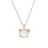 Cat Bow Zircon Inlaid Clavicle Chain Necklace For Women