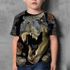 Boys 3D Dinosaur T Shirt Tee Short Sleeve Summer Spring Fashion Basic Kids 4-12 Years Crew