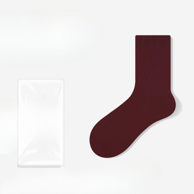 

Female Autumn and Winter Warm Thermal Storage Antibacterial Wool Drum Pile Socks 1 pair червоний