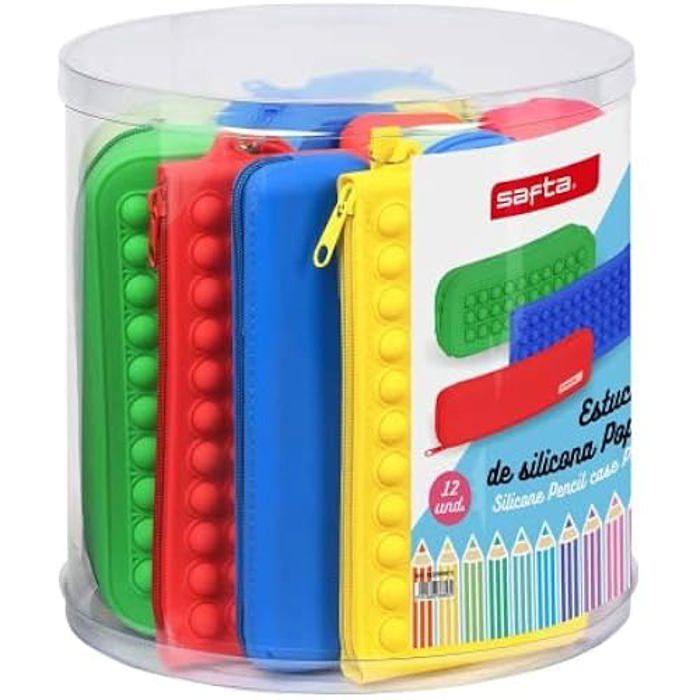 Trousse d'écolier - SAFTA - Pop It - Multicolore - Lot de 12 pièces - Mixte
