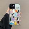 Creative Art Color Cats Laser Phone Case For iPhone 14 13 12 Mini 11 Pro Max 15 16 Pro Max Plus Shockproof Protective Back Cover