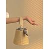 2025 Bow Plaid Straw Bucket Bag: Versatile Crossbody & Shoulder Handbag for Women