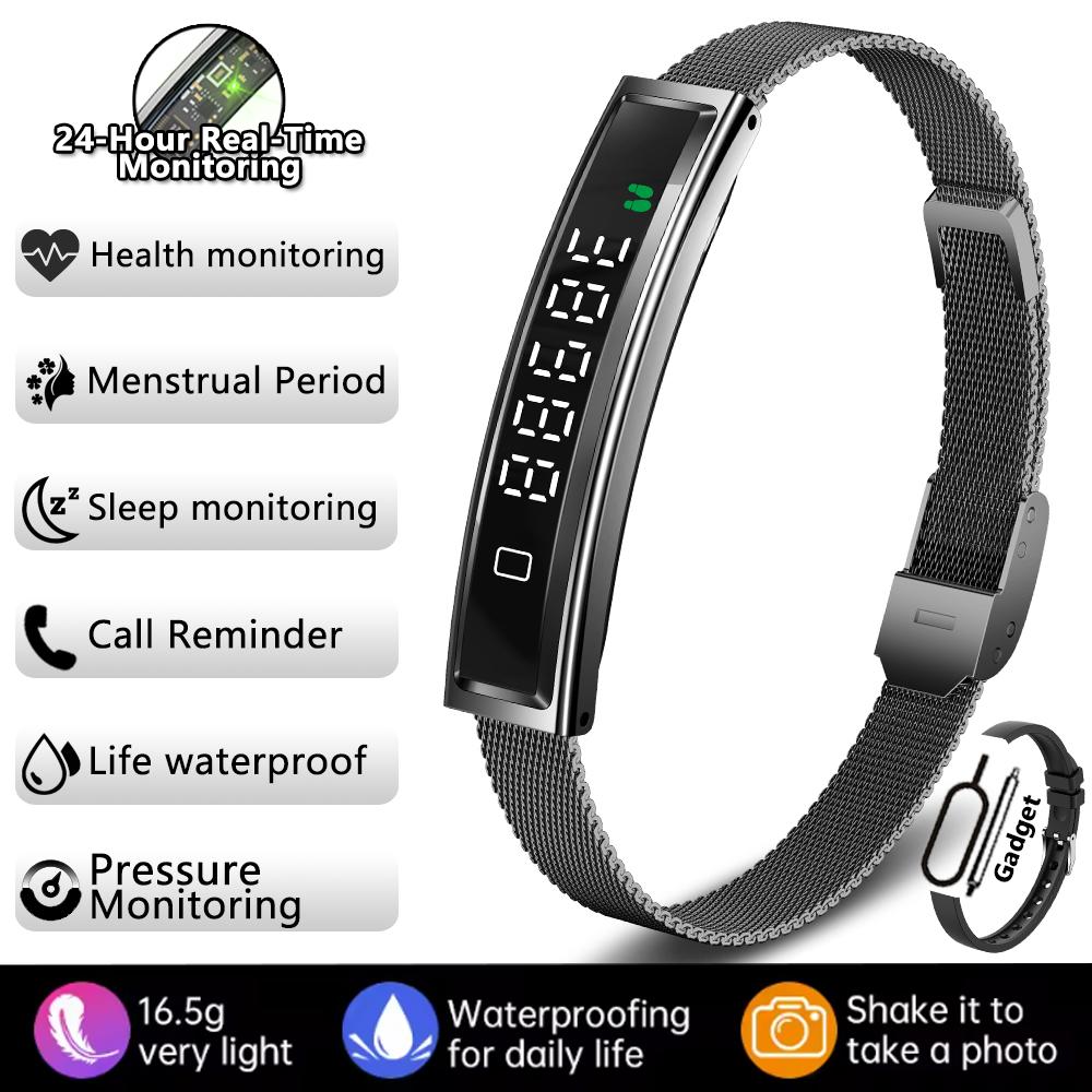 Fashion Women Smart Bracelet Sport Mode Fitness Tracker Heart Rate Health Monitoring IP68 Waterproof Smart Watch Men  NEW
