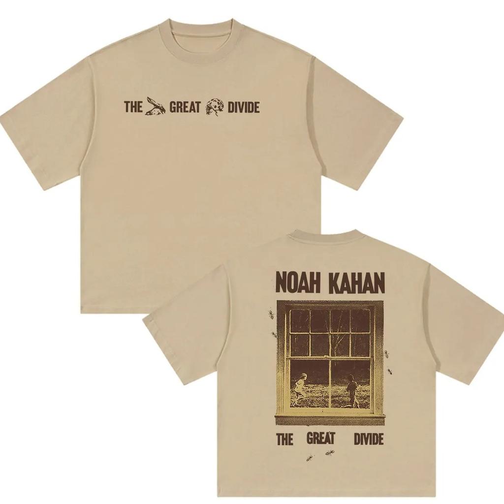 Noah Kahan The Great Divide Tour 2026 Graphic T Shirts Men's Women Harajuku Vintage Hip Hop Oversized Cotton T-shirt Streetwear