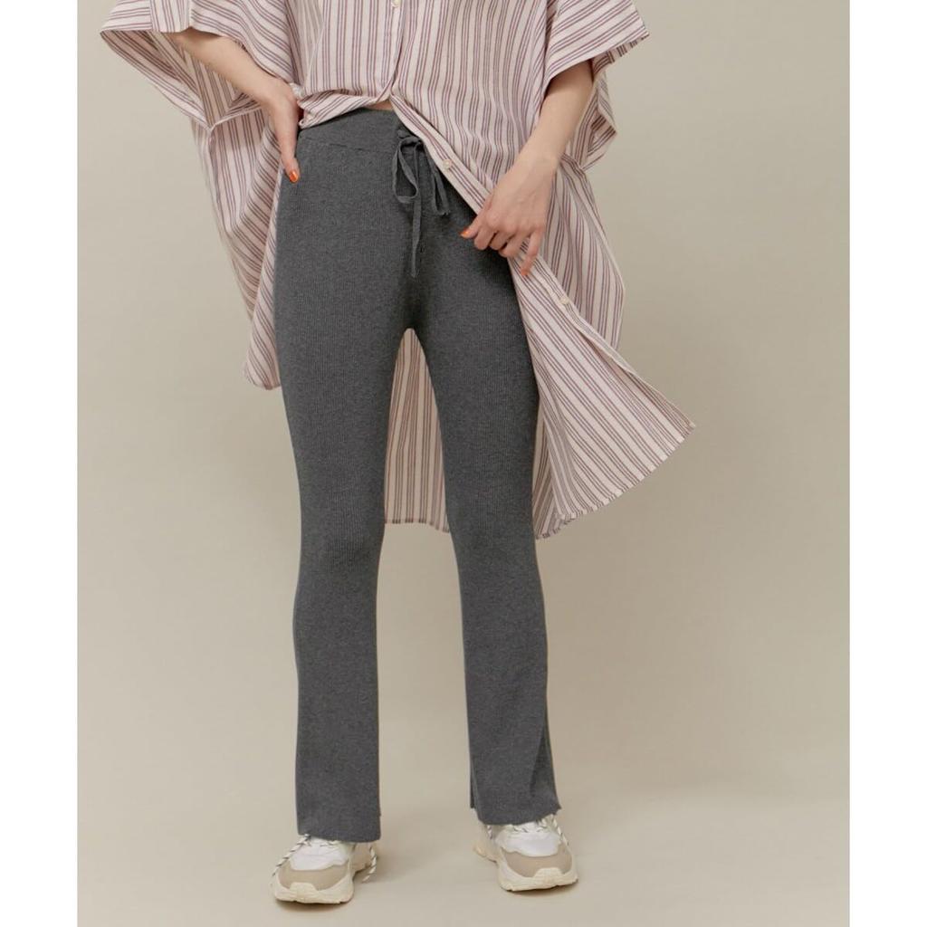 ROPE PICNIC R Knit Charcoal Size 38 Pants, (06),