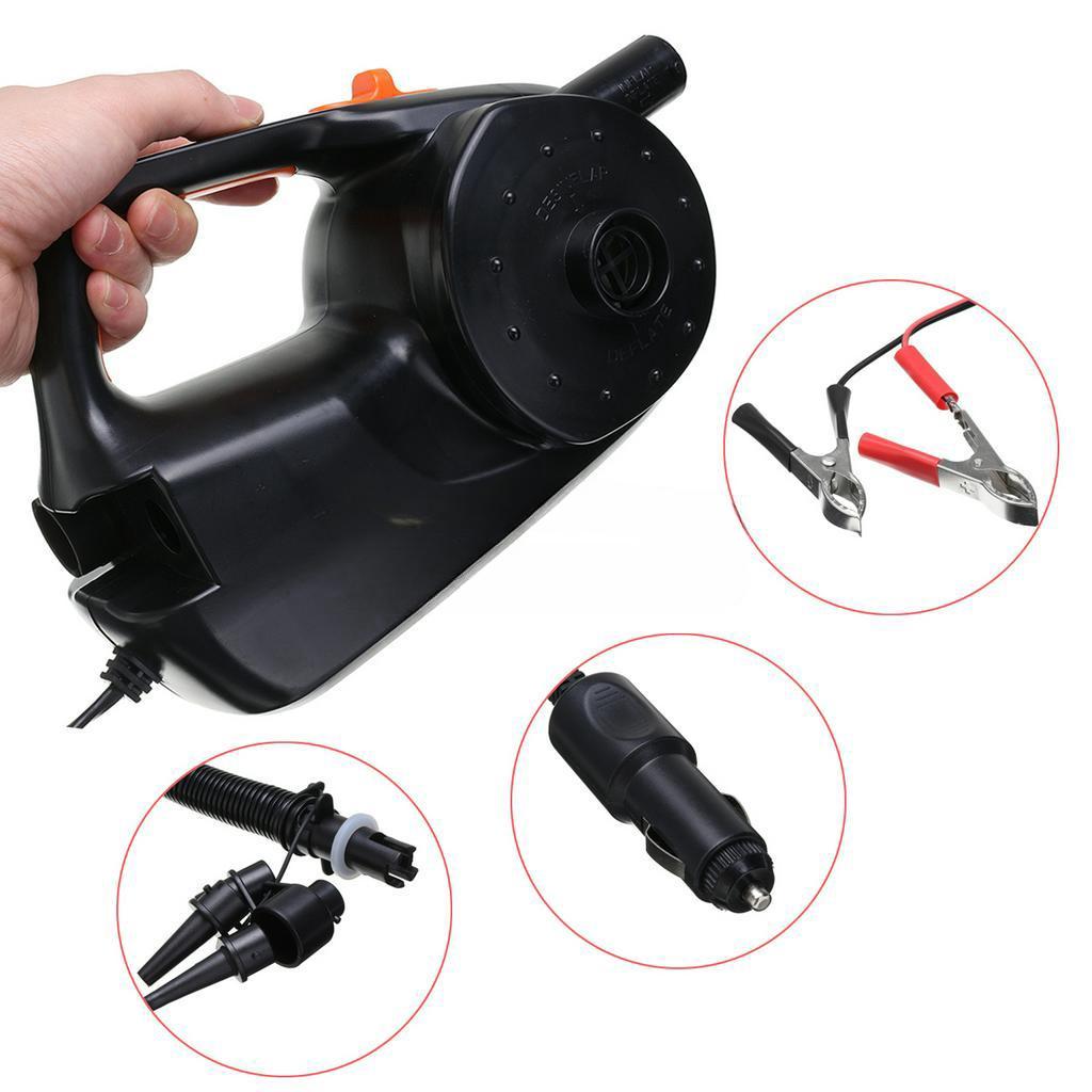 

Автомобильный электрический насос-инфлятор 100 Вт для надувного каяка, лодки, бассейна 4 кПа-5 кПа черный 12 В