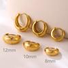 1/3 Pairs Stainless Steel Minimalist Huggie Hoop Earrings For Women Gold Color Tiny Trendy 6/10/12mm Unisex Korean Earring