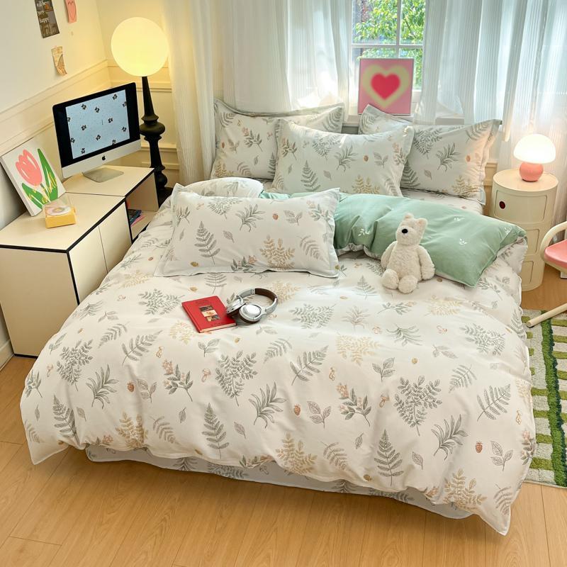 100% Cotton Duvet Cover Set 3 Pieces with 2 Pillowcases Soft Breathable Printed Bedding