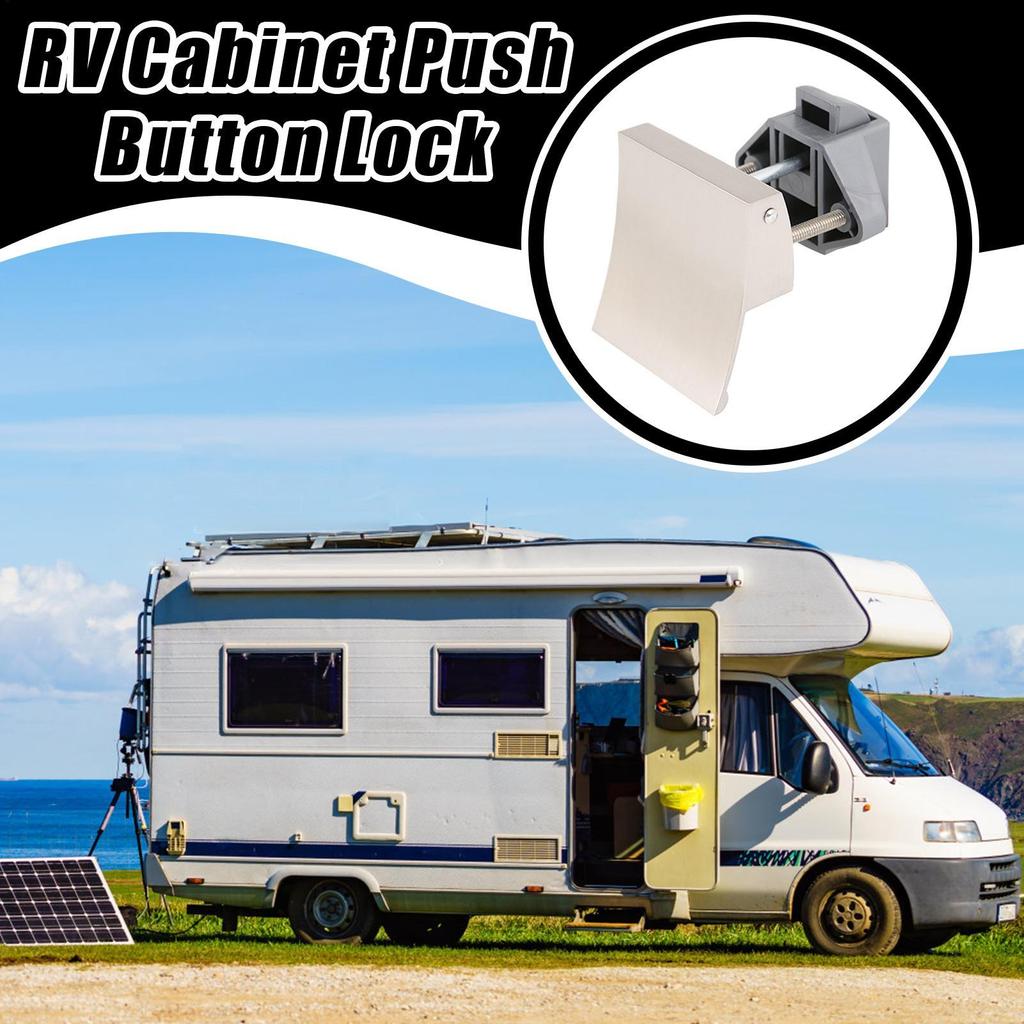 Marine Push Button Latch Kitchen Drawer Lock Keyless Kitchen Cupboard Lock For Yacht Cabinets Marine Furniture RV Use