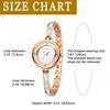 Women's Crystal Bracelet Bangle Watch with Analog Display, Diamonds, Roman Alphabet, and Sparkling Design. Cute, Stylish, and Simple Rose Gold Fashion