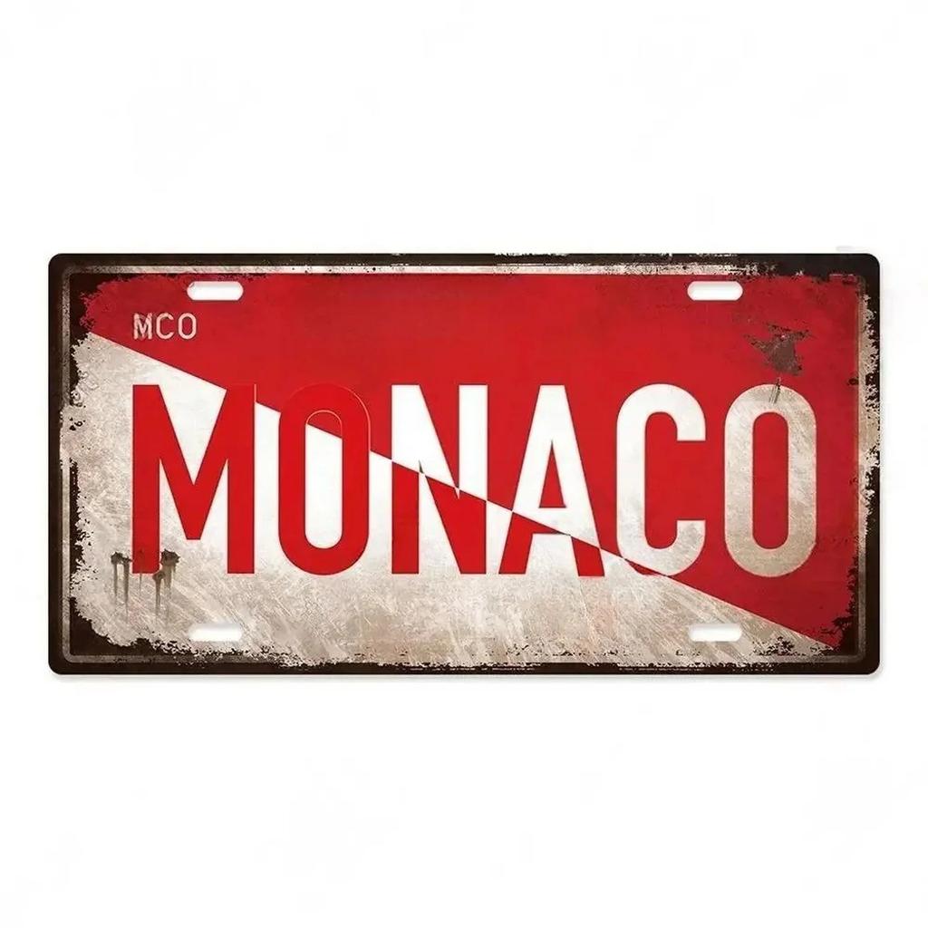Paris Madrio Milan Munich Metal Tin Signs Vintage Plaque Auto License Plate Embossed Tag Garage Bars Pubs Clubs Home Wall Decor