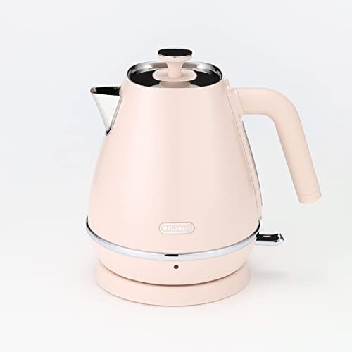 De'Longhi Electric Kettle Distinta Perla KBIN1200J-PK Stainless Steel 1.0L Easy-to-read water meter Foreign object prevention filter Empty boiling pre