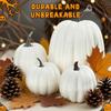 Artificial Pumpkin Decoration Durable Festive Pumpkin Fall Harvest Decor Set 7 Assorted Sizes Artificial Pumpkins for Halloween