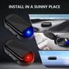 1/2 Stück Auto Falsches Sicherheitslicht Solarbetrieben Simuliert Dummy Alarm Drahtlose Warnleuchte LED Blinkend Diebstahlschutz Warnleuchte