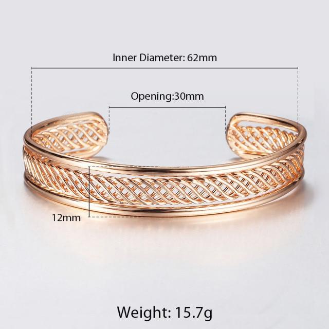 10MM 12MM Big Wide For Women Men Bracelet 585 Rose Gold Color Double Weaving Rolo Cable Curb Link Catenary Chain Jewelry CBB01