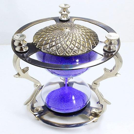 

Латунный зигзагообразный песочный таймер, песочные часы, стеклянные часы, идеально подходящие для упражнений, приготовления чая, антикварного морского декора