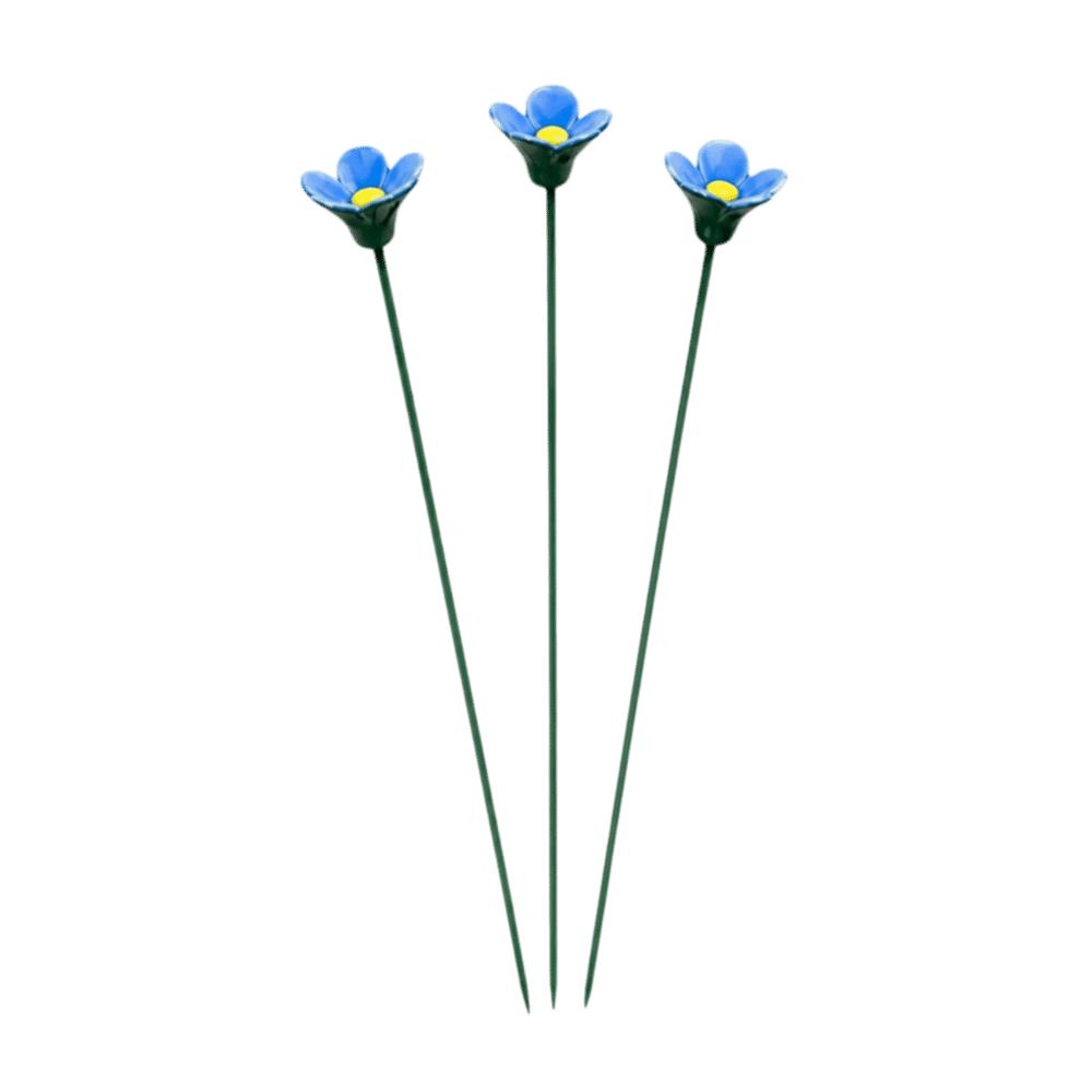3 pcs Flower Shape Insect Drinking Cup Garden Decoration Bee Watering Station  Outdoor Decor 3Pcs Blue