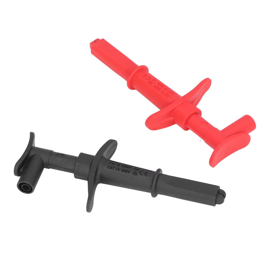 1 Paar Prüfhakenklemmen Krokodilklemmen Rot Schwarz Zubehörset Kit für Elektronische Tests