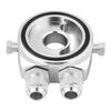 M20 X 1.5 Aluminum Oil Filter Cooler   Plate Adapter 1/8 NPT Oil Cooler Kit Silver