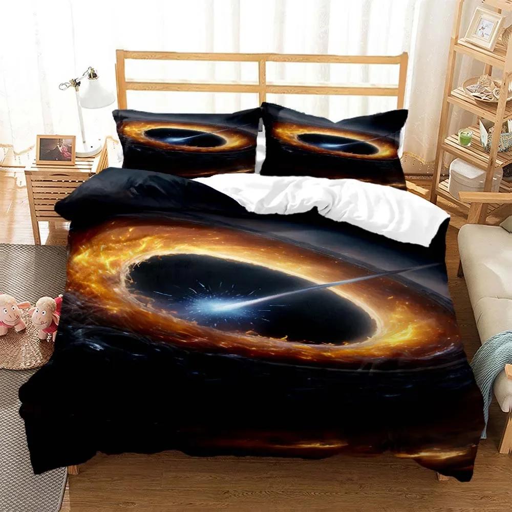Space Star Comfortable Duvet Quilt Cover Pillowcase Bedding Set Children Bedroom Decoration Home Textile