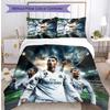 Cristiano Ronaldo Muster Bedrucktes 3-teiliges Bettwäsche-Set Weich Hautfreundlich Waschbar Bettbezug & Kissenbezüge Set Ganzjahres Schlafzimmer