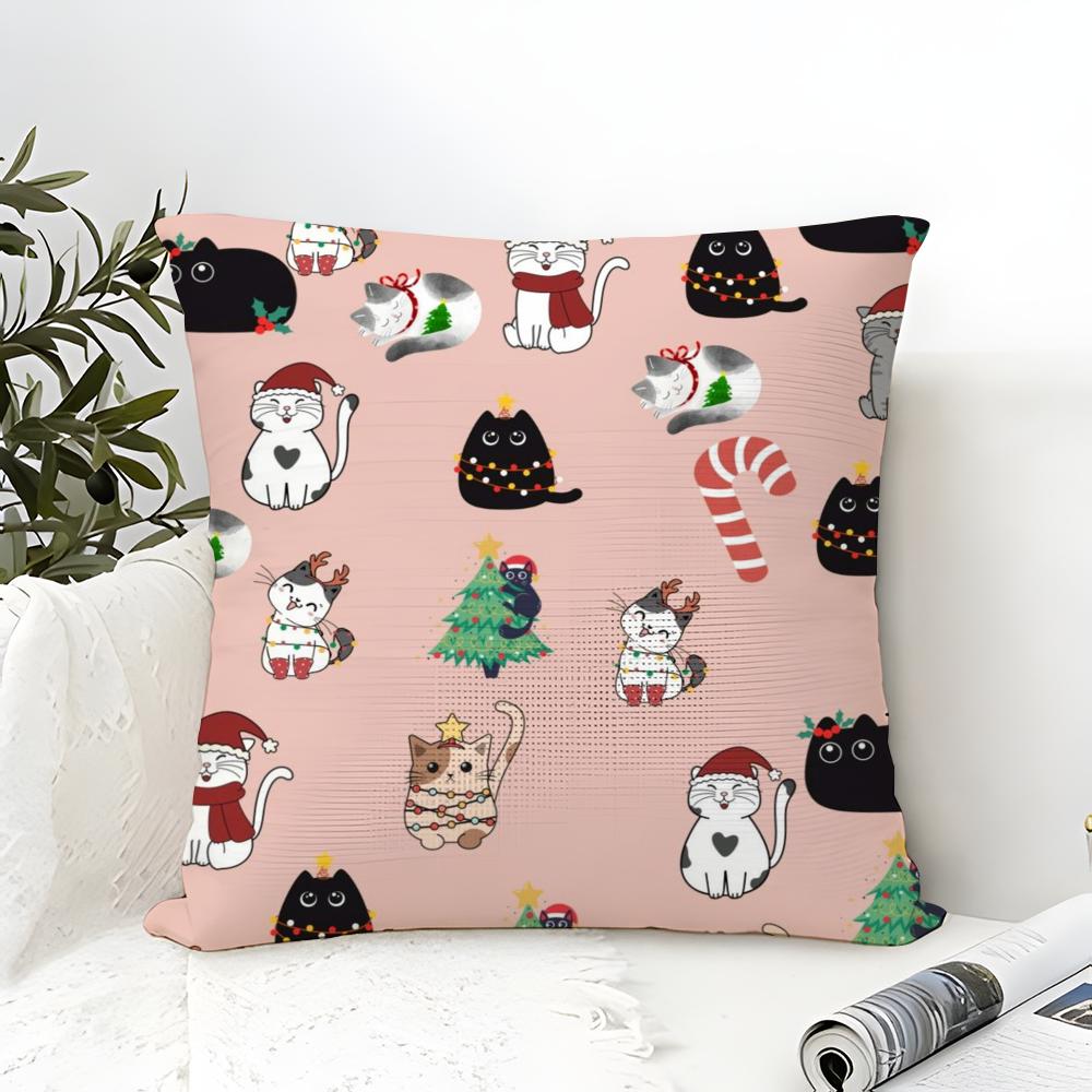 Simple Color Animal Illustration Patterns Pillow Case Linen Pillow Case Sofa Home Decor Cushion Cover Cushion Cove
