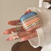 Retro Stripe Earphone Case Cute Blue Star Headphone Cover Capa for Airpdos Pro 3 Soft Protector for AirPods 4 3 2 1 Pro 2 Cases