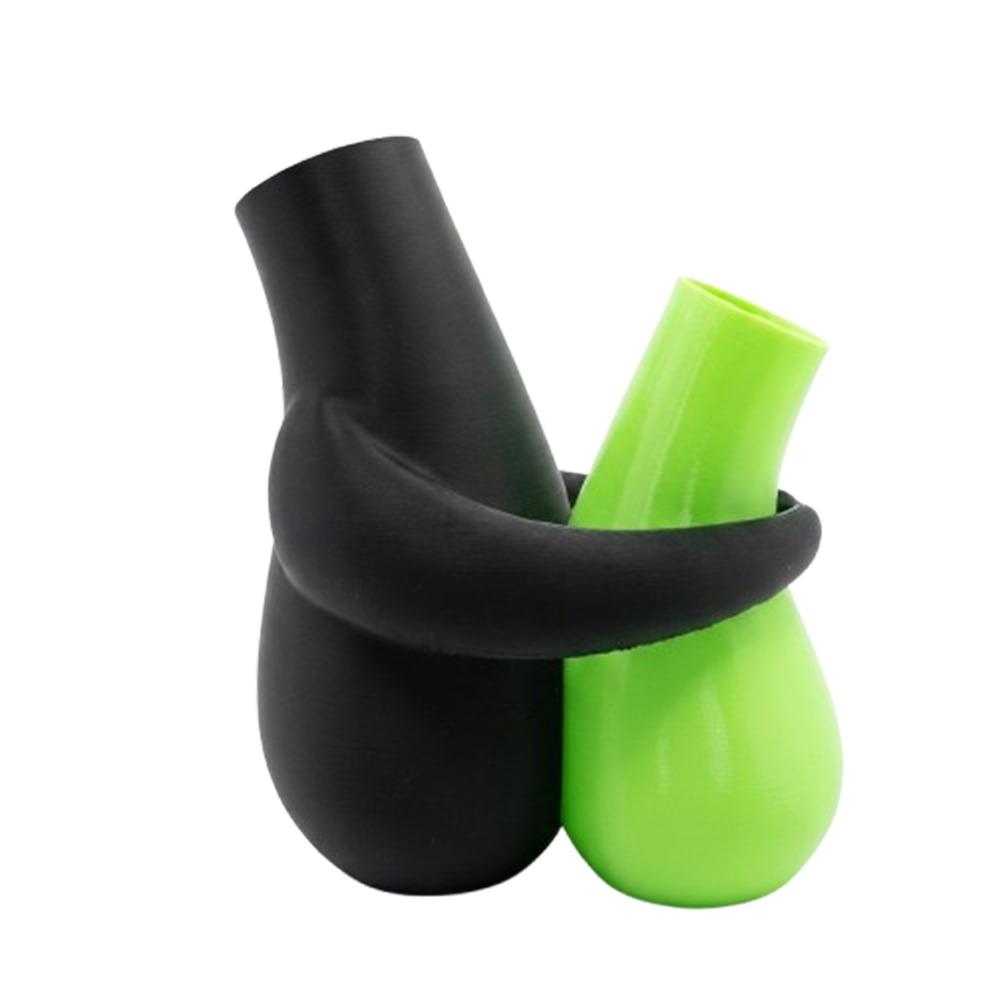 3D Printed Hug Shape Art Flower Arrangement Vase Hugging Human Line Sculpture Vase  Cafe Shop Style C
