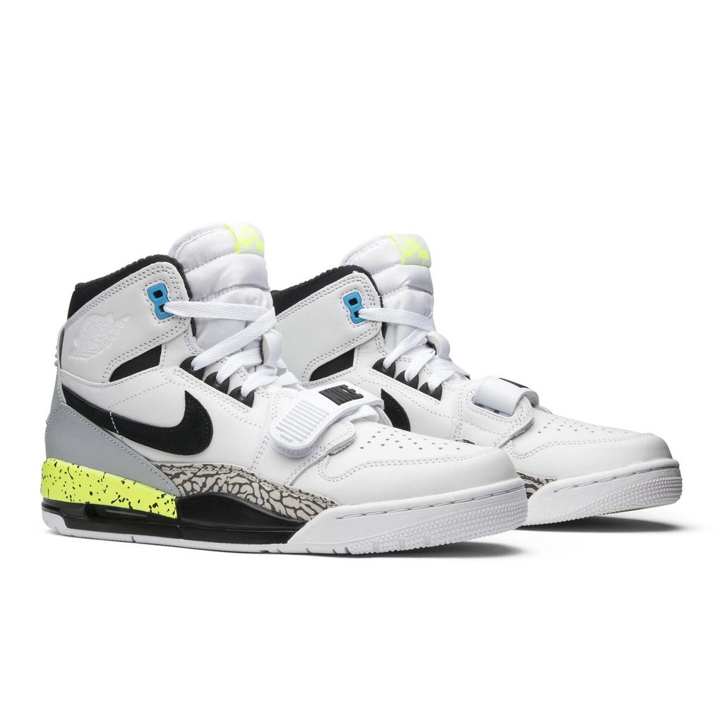 Just Don Air Jordan Legacy 312 'Billy Hoyle' (Unisex) White / Black-Volt-Vivid Blue-Wolf Grey Vintage Basketball Shoes AQ4160 107