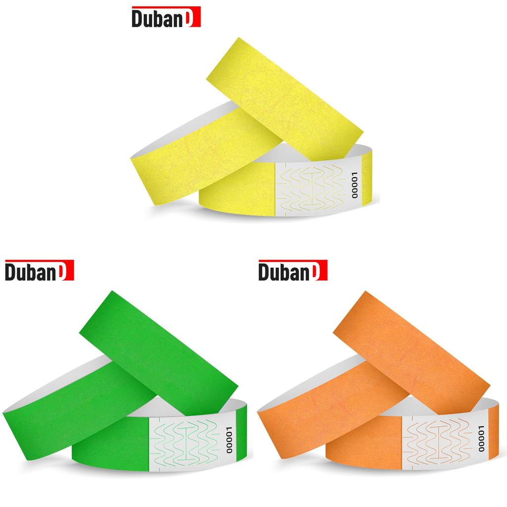 Waterproof Dupont Paper Wristbands With Uv Printing For Childrens Playground And Pool Access
