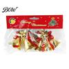 Eye-catching Christmas Decor Bell Ornament with Red Ribbon Bow, Small Jingle Durable Plastic Base Tree Hanging Decoration for Tree, Garland,