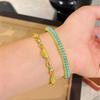 Buddha Treasure Diamond Pestle Gourd Enamel Bracelet Diversified National Style High-End Jewelry