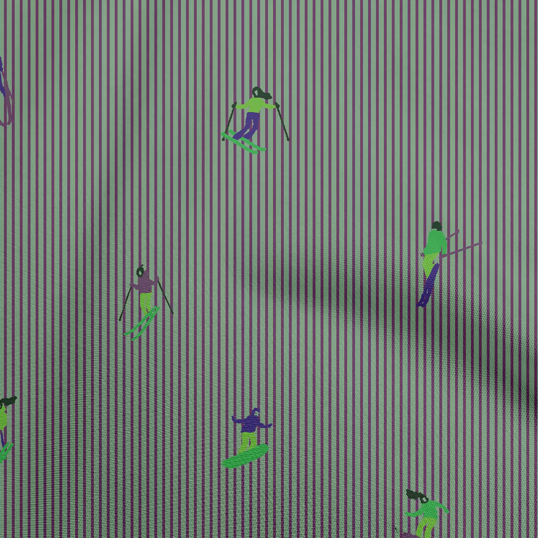 

oneOone Бавовняний поплін Чорна тканина в смужку в смужку з лижниками Швейні ремісничі проекти Принти на тканині за ярдами 42 дюйми 42 Inch Wide - Viscose Chiffon оливковий колір