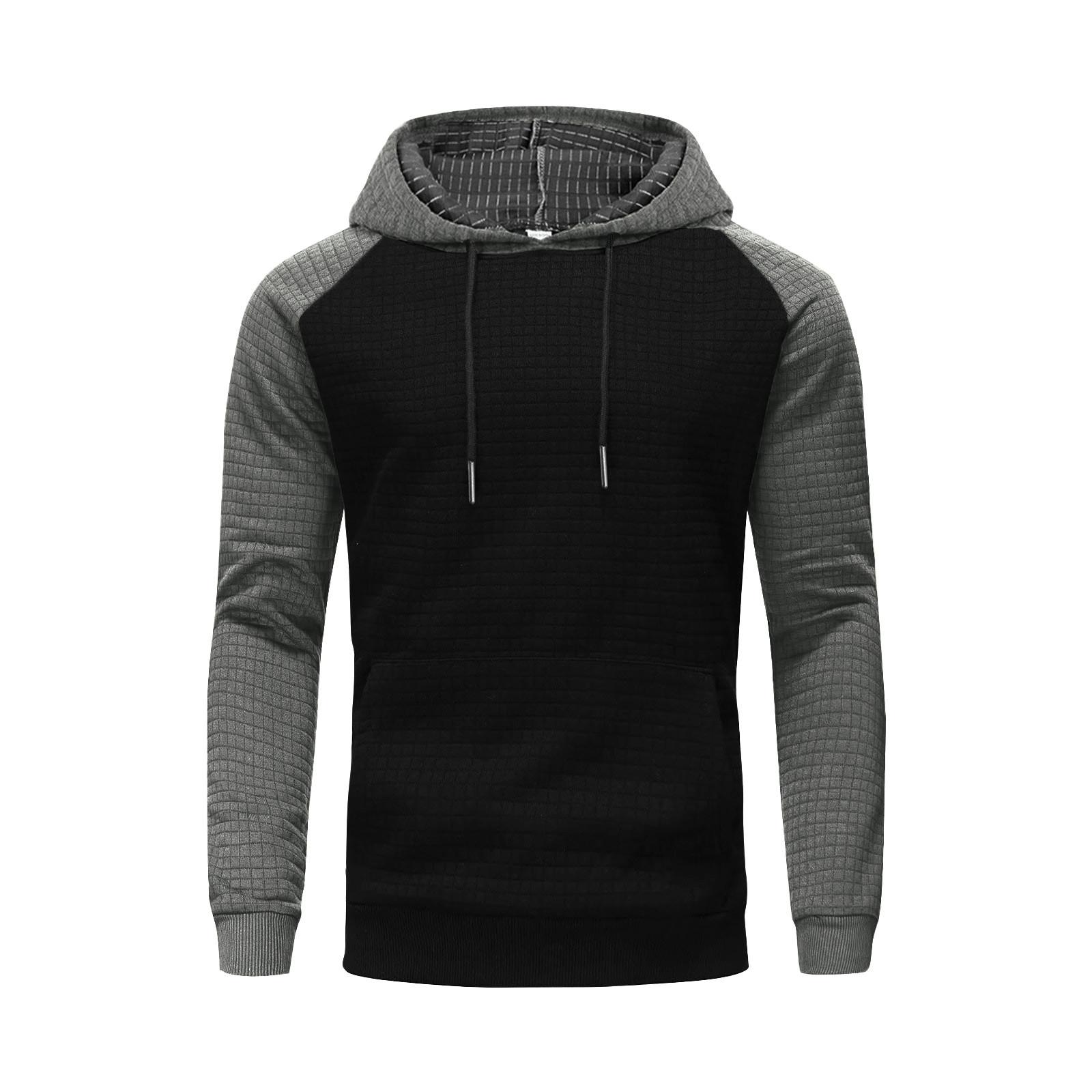 

Спортивный костюм с капюшоном, унисекс, одежда для бега, пуловер с длинными рукавами, толстовка с капюшоном L чёрный