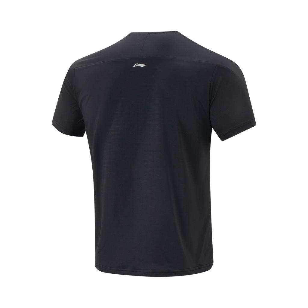 Li Ning Fitness Series Letter Round Neck Ice Silk Quick Dry Cool Comfortable Breathable Versatile Short Sleeve T-Shirt Men Tops Black ATSV275-4