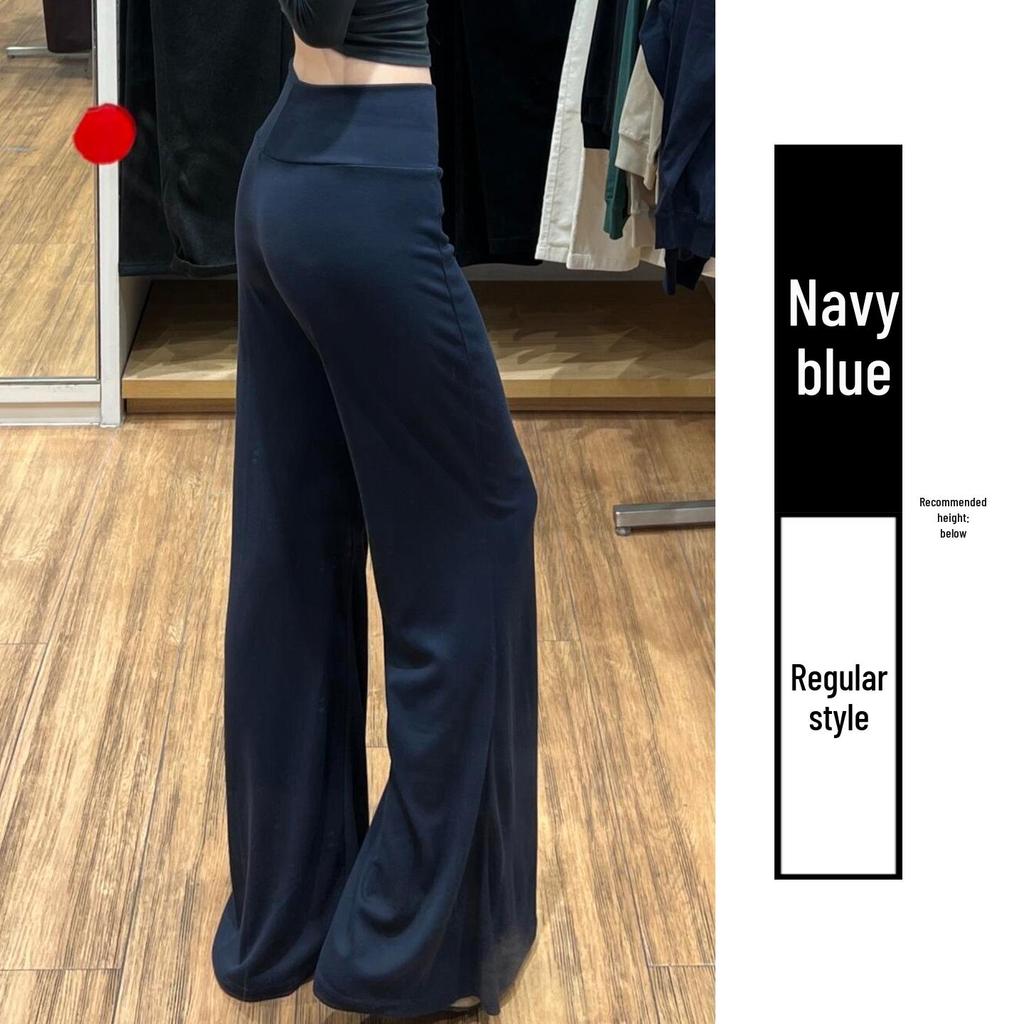 Charcoal Gray Women's High Waist Slimming Flared Sweatpants - Petite Autumn/Winter Bell Bottoms